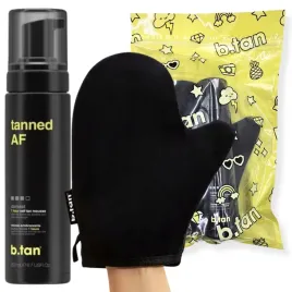 b-tan-tanned-af-200ml-rekawica-zestaw-do-opalania-mus-pianka-opalajaca