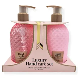luxury-hand-care-set-2x300-ml-rozowy-zestaw-mydlo-do-rak-w-plynie-krem