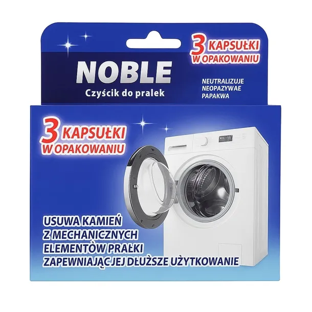 Kapsułki do czyszczenia pralki Noble 3 sztuki