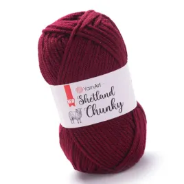 yarnart-shetland-chunky-623-bordowy-100gr-150mt