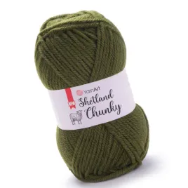 yarnart-shetland-chunky-637-ciemny-oliwkowy-100gr-150mt