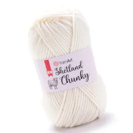 yarnart-shetland-chunky-601-smietanowy-100gr-150mt