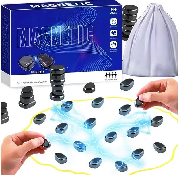 MAGNETYCZNA GRA 20 KULEK KAMIENIE MAGNETYCZNE STRATEGICZNA PLANSZOWA SZACHY