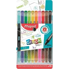 cienkopisy-maped-graph-peps-deco-04mm-10-kolorow