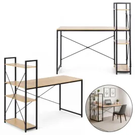 biurko-z-regalem-dla-osob-pracujacych-metalowe-brazowe-120-cm