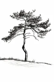 plakat-40x60cm-samotna-sosna