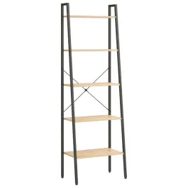 5-poziomowy-regal-drabinowy-ze-stali-jasnobrazowy-i-czarny-56x35x174-cm
