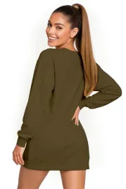 bluza-damska-oversize-modna-dresowa-sukienka-bawelniana-xs-khaki