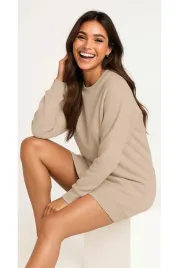 bluza-damska-oversize-modna-dresowa-sukienka-bawelniana-s-bezowa