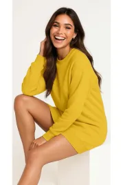 bluza-damska-oversize-modna-dresowa-sukienka-bawelniana-s-zolta