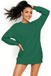 bluza-damska-oversize-modna-dresowa-sukienka-bawelniana-s-zielona