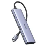 hub-adapter-portow-usb-c-2x-usb-a-2x-usb-c-20cm-szary