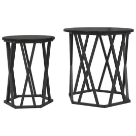 stolik-kawowy-2-pcs-czarny-dab-drewno-inzynieryjne-i-stal