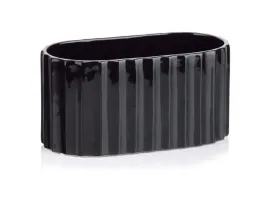 dluga-oslonka-ceramiczna-do-storczyka-czarna-ryflowana-27x14x13-cm