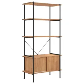 5-poziomowy-regal-z-szafka-jasnobrazowy-czarny-80-x-40-x-163-cm