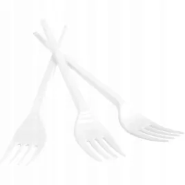 widelec-plastikowy-office-products-17cm-bialy-100