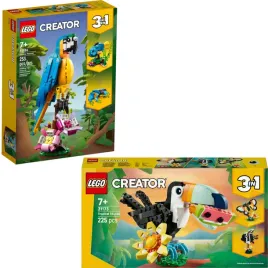 lego-creator-3w1-31173-31136-tropikalny-tukan-egzotyczna-papuga