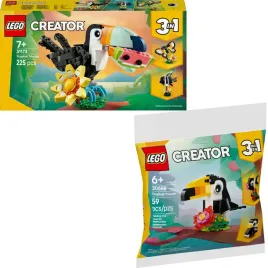 lego-creator-3w1-31173-30688-dzikie-zwierzeta-maly-i-duzy-tropikalny-tukan