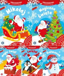 kolorowanka-swiateczna-x5-maluszkowe-malowanie-mikolaj-choinka-gwiazdka