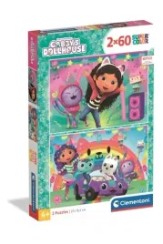 puzzle-2x60-koci-domek-gabi-clementoni