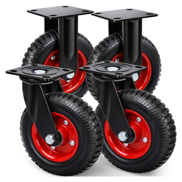 Wózek Transportowy Kółka Komplet Gumowe Pełne 160mm 600kg MOCNE ZESTAW 4szt
