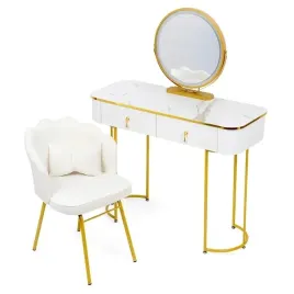 toaletka-kosmetyczna-100cm-z-lustrem-led-3-barwy-swiatla-biala-krzeslo