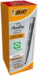 marker-pernamentny-czerwony-bic-marking-fine-pocket-ecolutions-12-szt