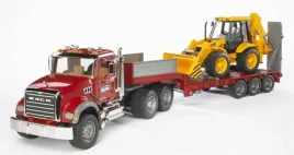 mack-z-naczepa-i-koparko-ladowarka-jcb