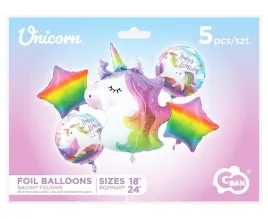 balony-foliowe-zestaw-jednorozec-5-szt