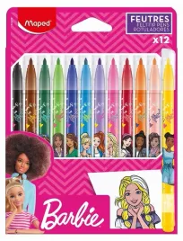 flamastry-barbie-12szt-maped