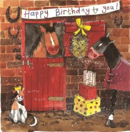 karnet-urodziny-ac386-stajnia-konie