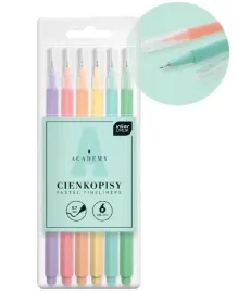 cienkopisy-pastelowe-academy-6-kolorow