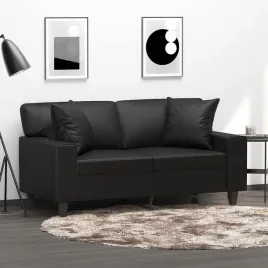 2-osobowa-sofa-z-poduszkami-czarna-120-cm-sztuczna-skora