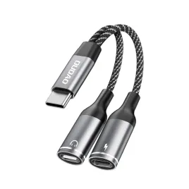 adapter-dudao-l13c-2w1-usb-c-szary