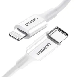 kabel-ugreen-us171-lightning-usb-c-mfi-pd-20w-480mb-s-1m-bialy