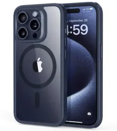 esr-classic-hybrid-case-iphone-15-pro-max-clear-dark-blue-etui-ochronne