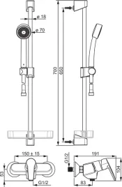 bateria-natryskowa-scienna-roca-naia-1-uchwytowa-2-otworowa-rose-gold
