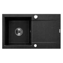 zlewozmywak-granit-1k-tesalia-czarny-nakrapiany-z-syf-chrom-z-dlugim-ociek