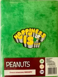 peanuts-zeszyt-pluszowy-snoopy-a5-notes-zielony