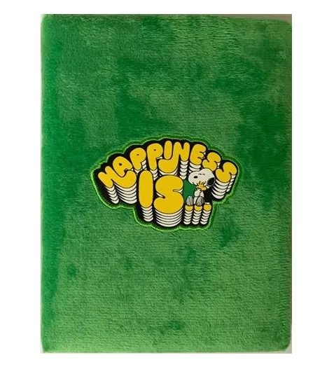 peanuts-zeszyt-pluszowy-snoopy-a5-notes-zielony-stan-nowy