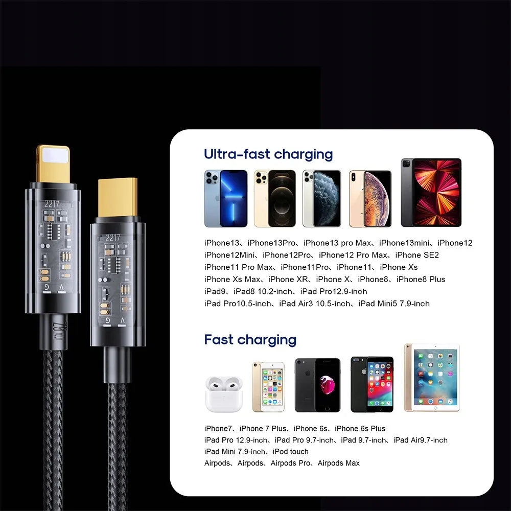 kabel-joyroom-usb-typ-c-apple-lightning-2-m-czarny-stan-nowy