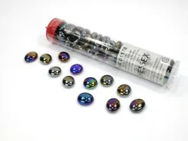 chessex-gaming-glass-stones-in-tube-iridized-opal-black-40