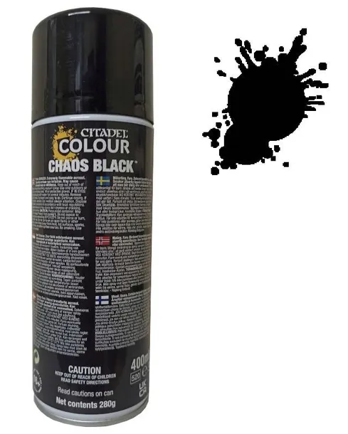 Citadel Chaos Black Spray czarny podkład mat 400ml