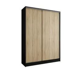 szafa-przesuwna-2d-120x250-czarna-dab-sonoma-wysoka