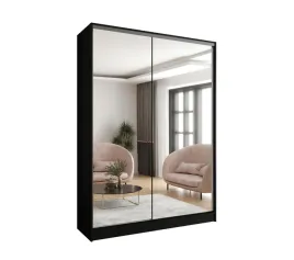 szafa-przesuwna-2d-170x250-czarna-2xlustro-wysoka