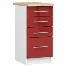 szafka-kuchenna-z-blatem-oliwia-40-cm-4-szuflady-biala-czerwony-polysk