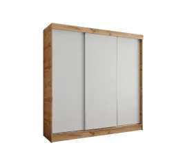 szafa-przesuwna-3d-160x205-dab-wotan-bialy-niska-na-wymiar