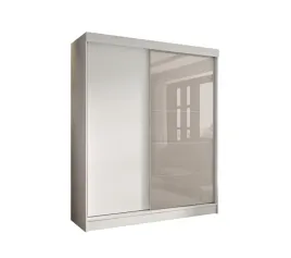 szafa-przesuwna-2d-120x205-biala-plyta-lacobel-cappuccino-polysk-niska