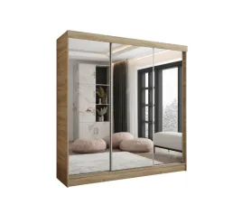 szafa-przesuwna-3d-250x205-dab-sonoma-lustro-pelne-niska-na-wymiar