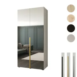 szafa-otwierana-100x60x237-biala-z-lustrami-styl-premium-cichy-domyk
